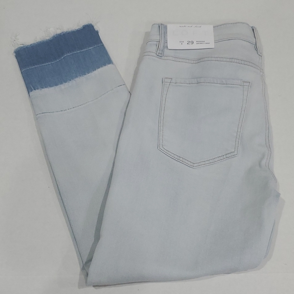 NWT LOFT Modern Skinny Crop Jeans Size 8